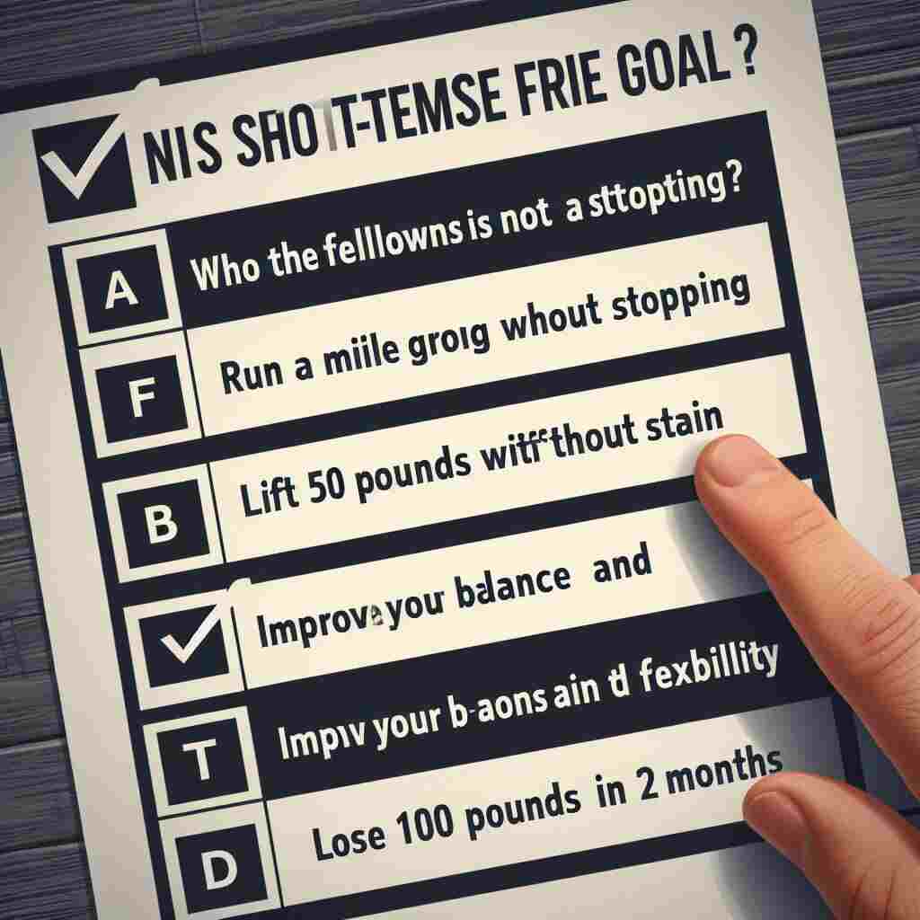 which of the following is not a short-term fitness goal